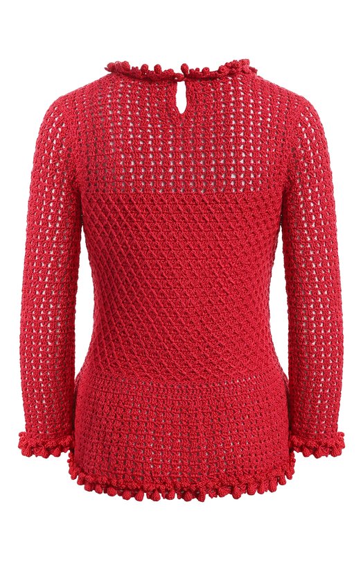 Пуловер из шелка и хлопка Oscar de la Renta Красный, фото 2