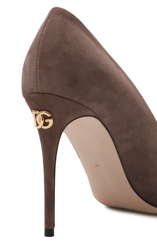 Замшевые туфли Cardinale 90 Dolce & Gabbana CD1840/B1275 Коричневый  CD1840/B1275 Фото 7