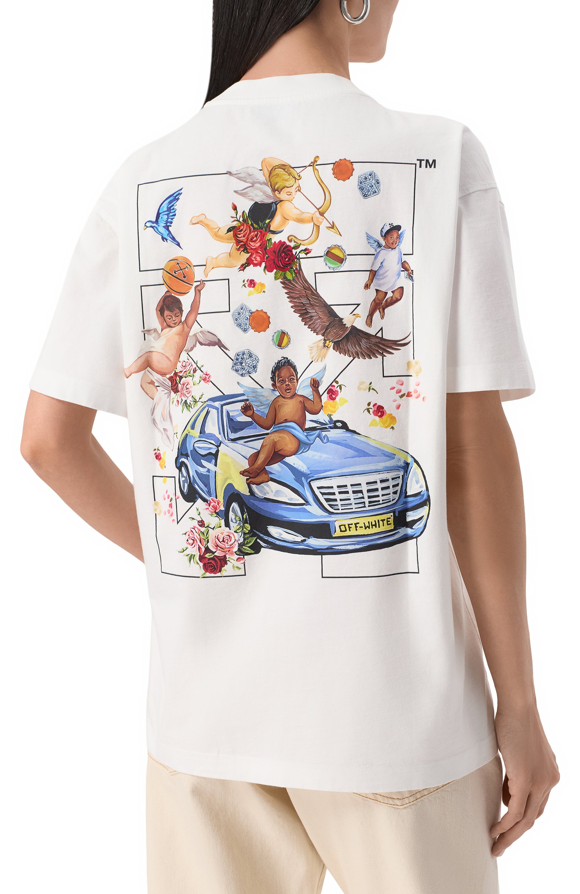 Хлопковая футболка OFF-WHITE, арт. 0WAA089S25JER004, фото 4