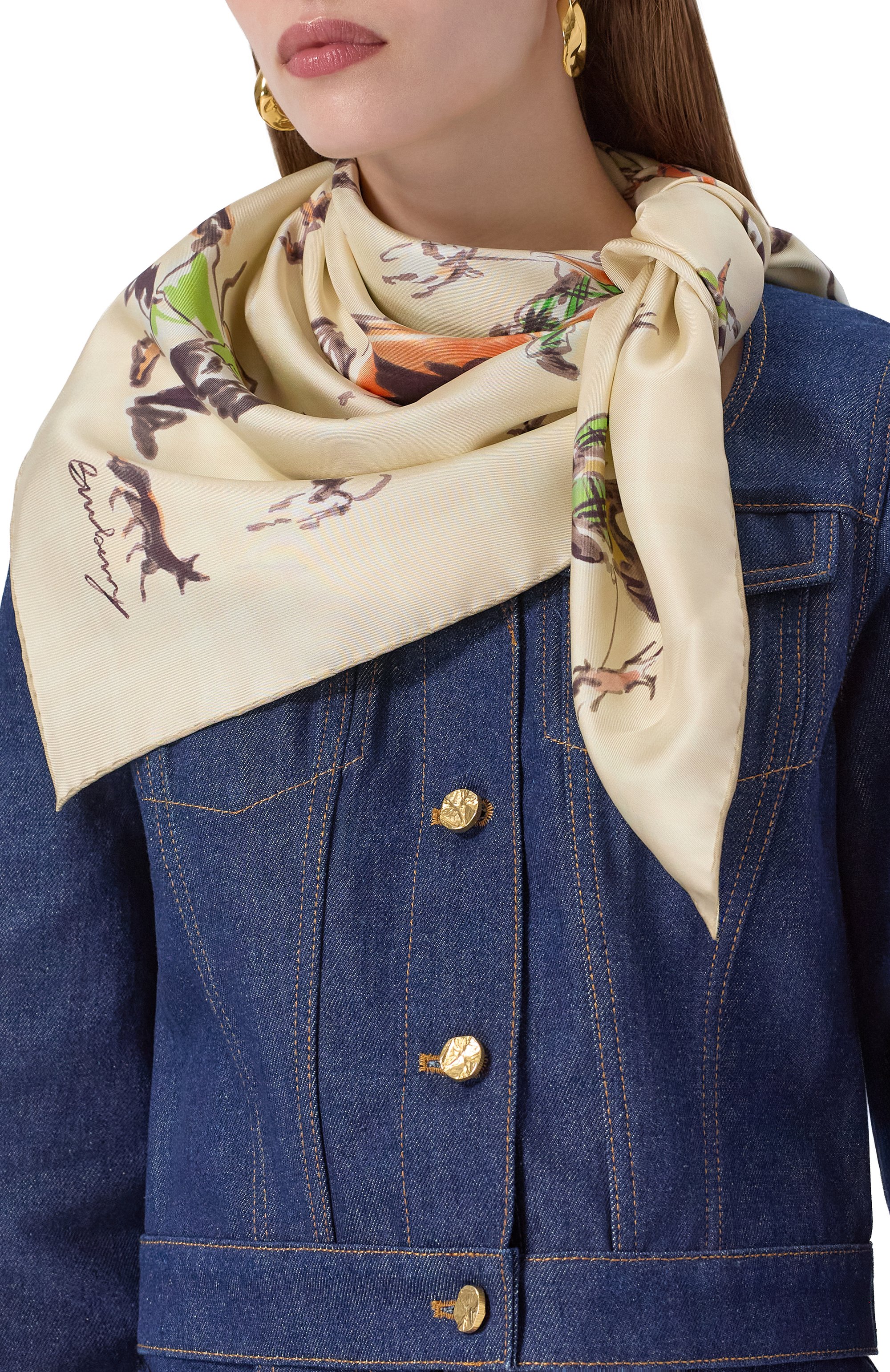 Шелковый платок BURBERRY, арт. 8113050, фото 2