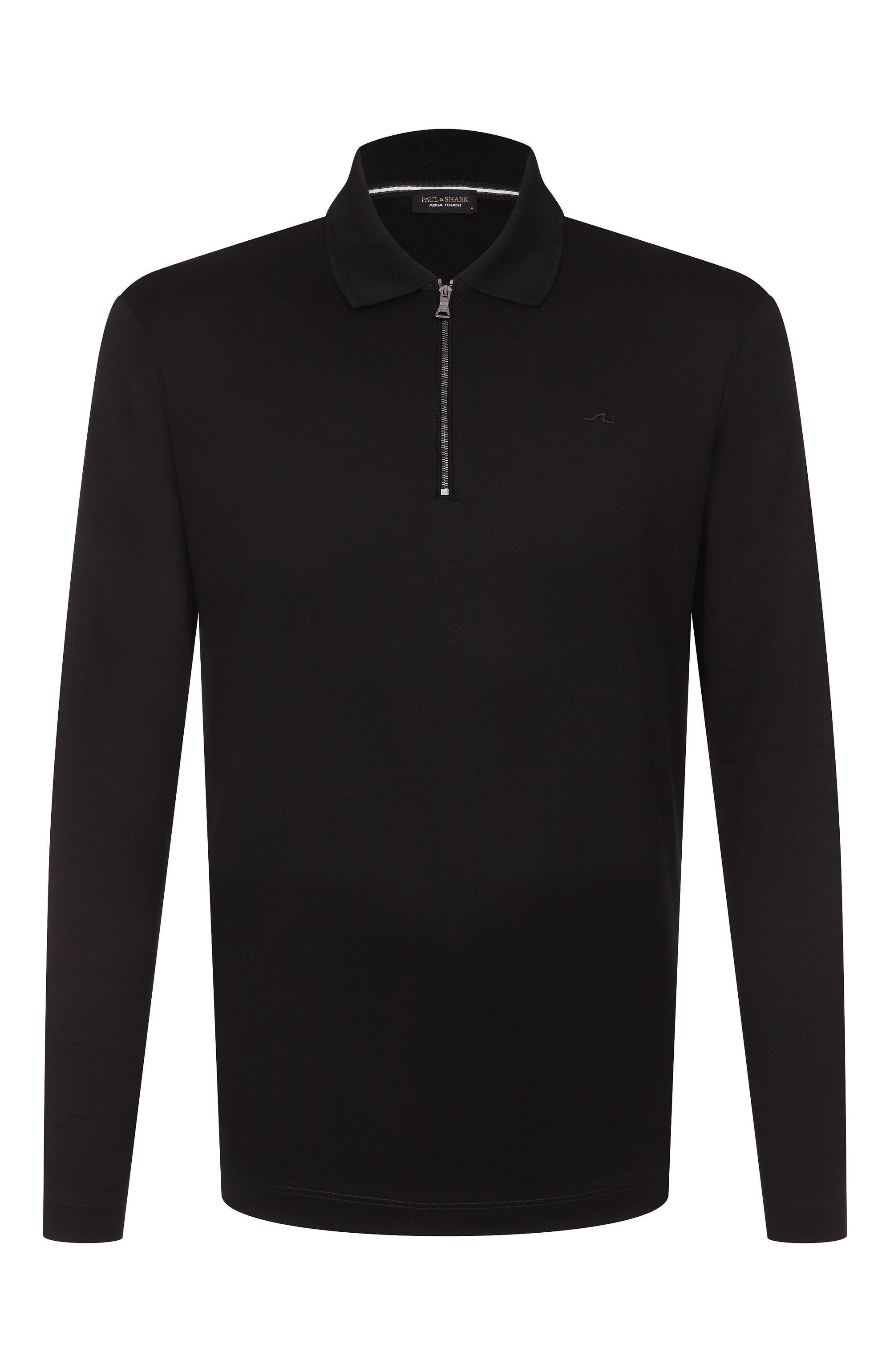 Хлопковое поло PAUL&SHARK черного цвета по цене 46650 руб., арт. 15311746/3XL-6XL, фото 1 Хлопковое поло PAUL&SHARK, арт. 15311746/3XL-6XL, фото 1
