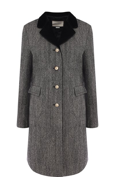 Женское шерстяное пальто с контрастным воротником GUCCI, арт. 516422/ZLW05