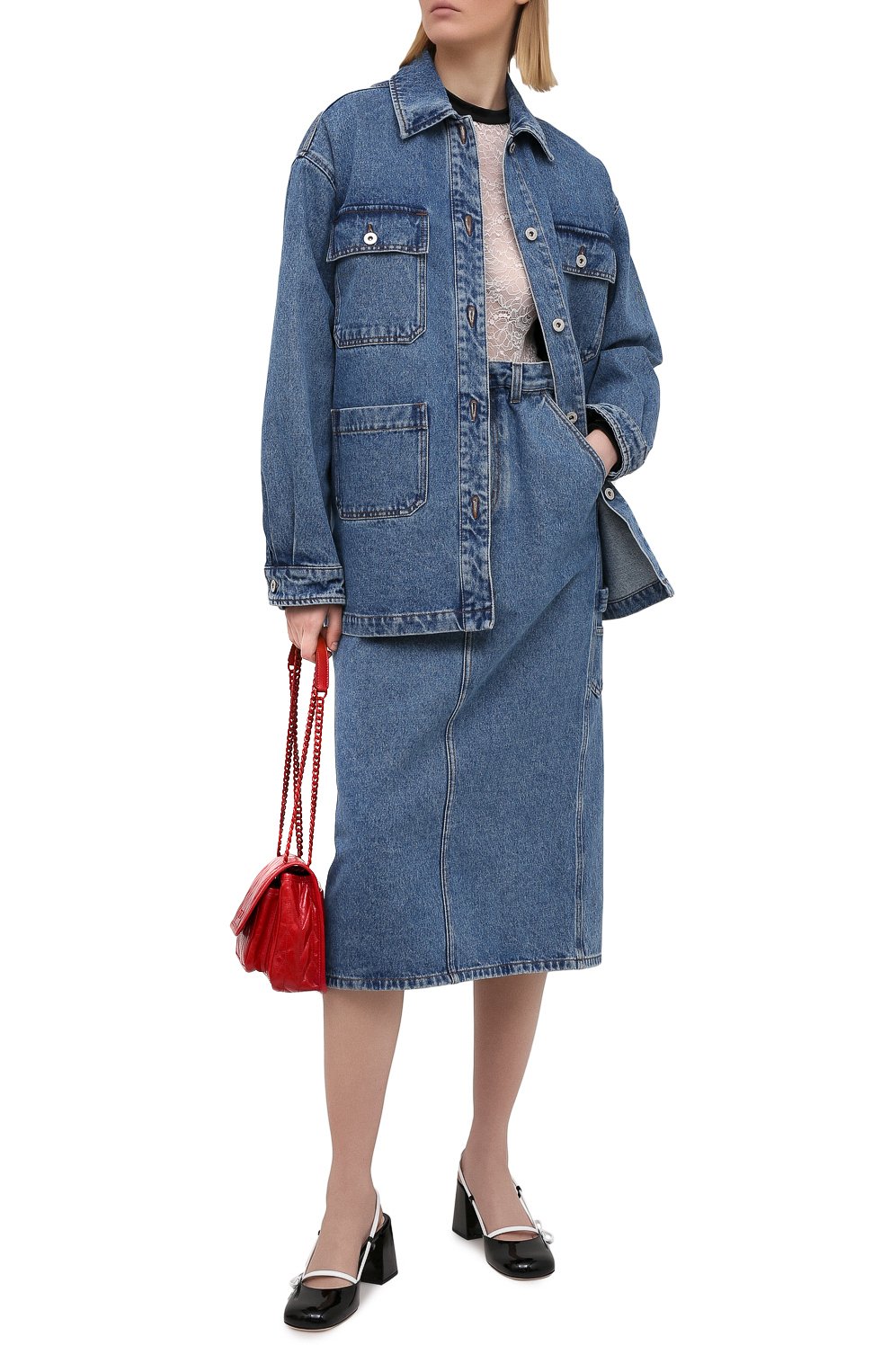 Топ MIU MIU белого цвета по цене 125000 руб., арт. MJL726-2W0-F0009, фото 2 Топ MIU MIU, арт. MJL726-2W0-F0009, фото 2