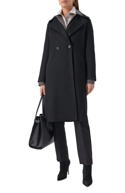 Кашемировое пальто Max Mara Studio C0LLAGE Чёрный  C0LLAGE Фото 2