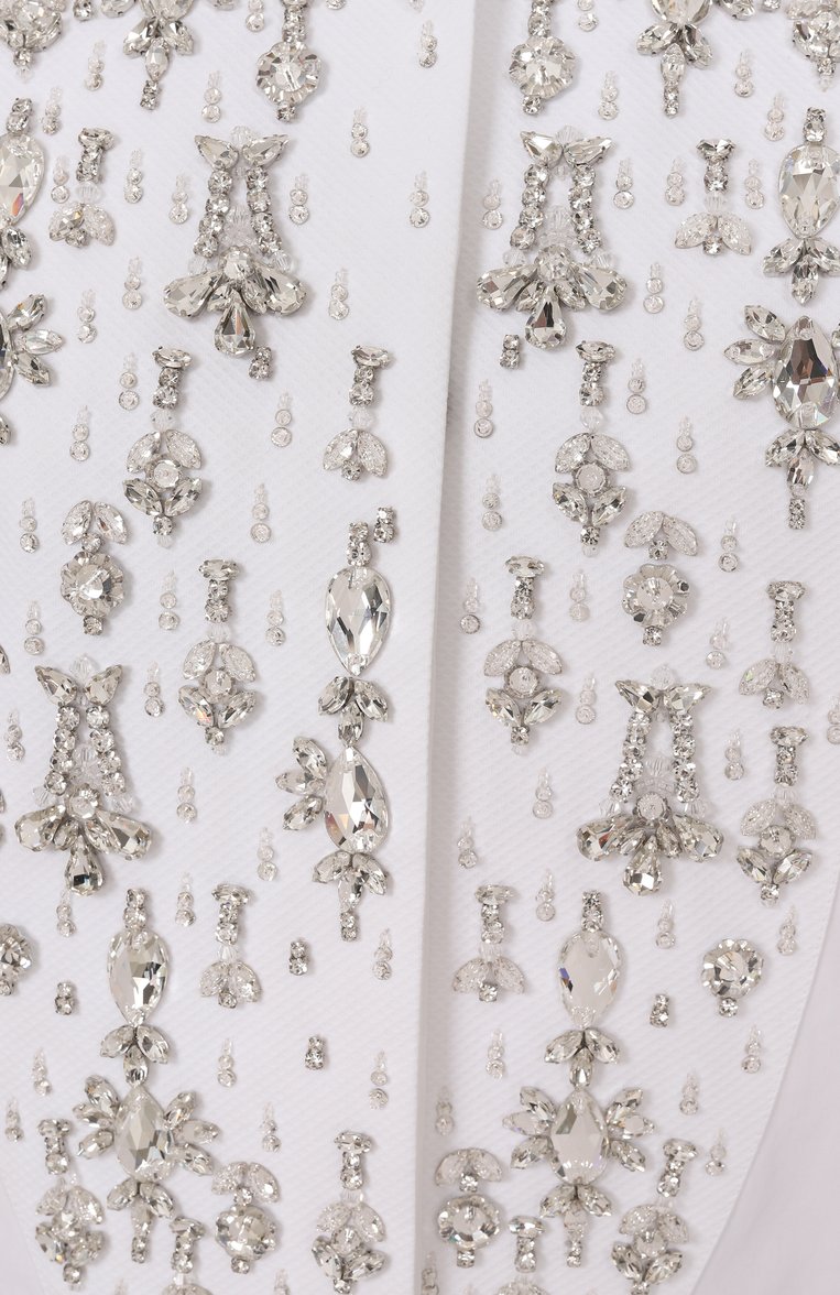 Женская хлопковая рубашка DOLCE & GABBANA белого цвета, арт. F5T16Z/FU5T9 | Фото 6 (Материал внешний: Хлопок; Рукава: Длинные; Длина (для топов): Удлиненные; Женское Кросс-КТ: Рубашка-одежда; Принт: Без принта; Стили: Классический; Автоматизация состава: Проставлено; Автоматизация ТО: Проставлено; Размерность: Идёт в размер; Re-sync: On; Детали: Декор)