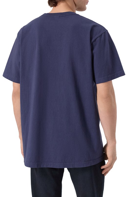 Хлопковая футболка Sporty and Rich T0043612241BL106 Синий  T0043612241BL106 Фото 4