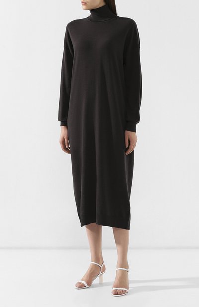 Шерстяное платье DSQUARED2 серого цвета по цене 94100 руб., арт. S75CV0102/S16894, фото 3 Шерстяное платье DSQUARED2, арт. S75CV0102/S16894, фото 3