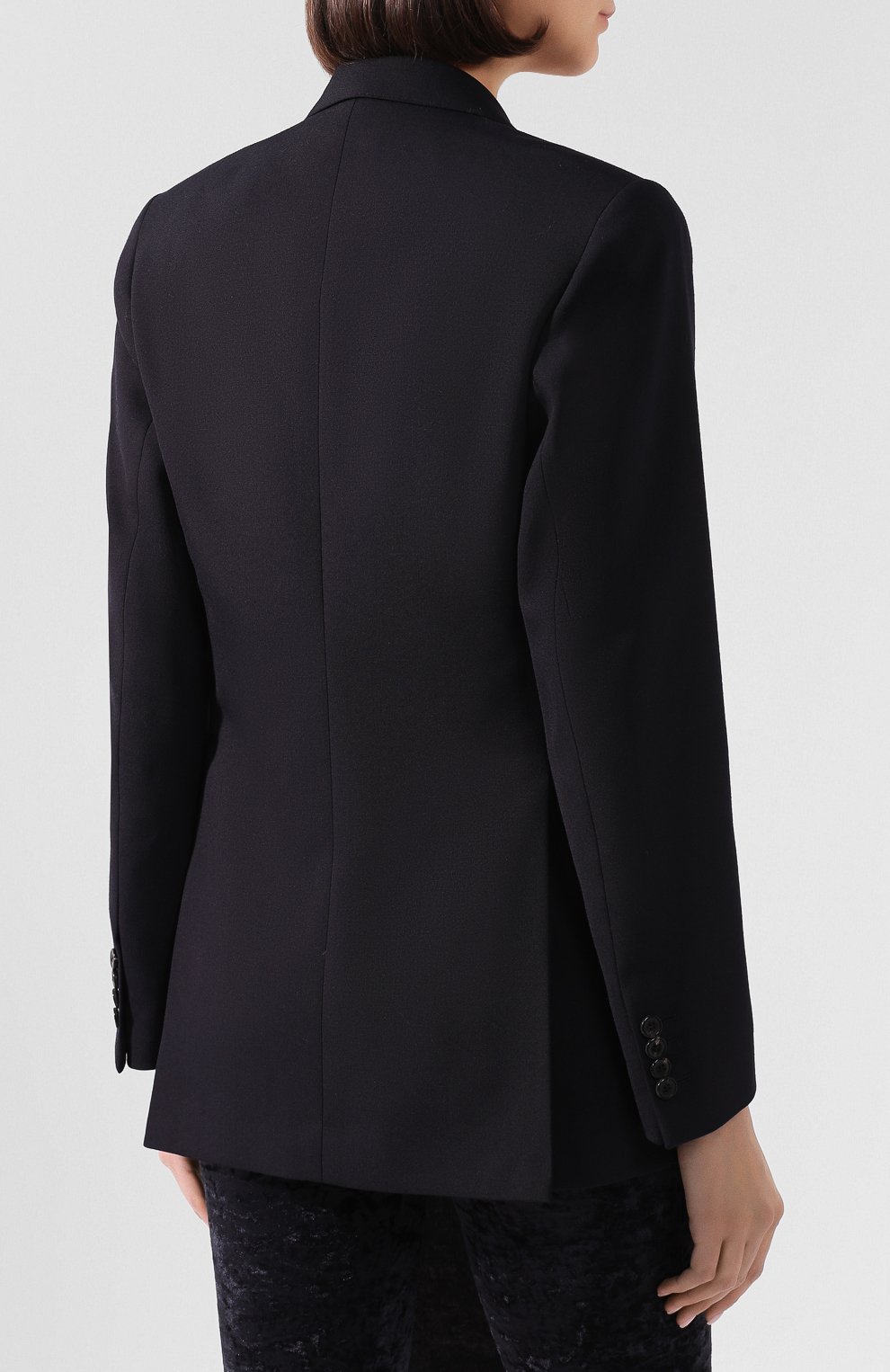 Двубортный жакет DRIES VAN NOTEN темно-синего цвета по цене 77750 руб., арт. 201-10420-9034, фото 4 Двубортный жакет DRIES VAN NOTEN, арт. 201-10420-9034, фото 4