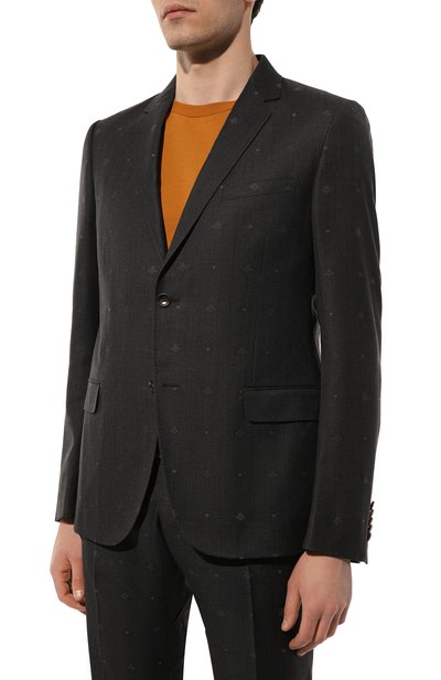 Шерстяной костюм GUCCI черного цвета по цене 285120 руб., арт. 473218 Z559J, фото 2 Шерстяной костюм GUCCI, арт. 473218 Z559J, фото 2