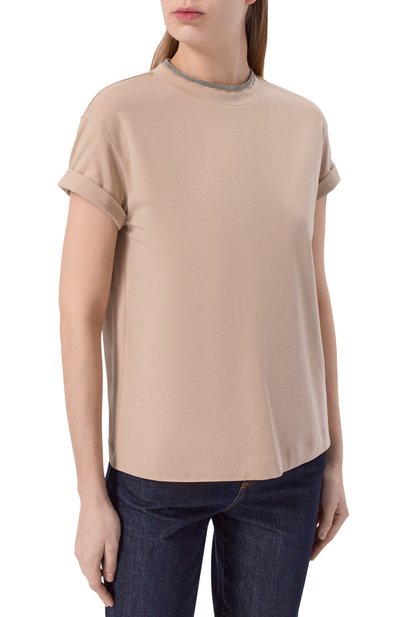 Хлопковая футболка BRUNELLO CUCINELLI, арт. M0T18BD200, фото 3