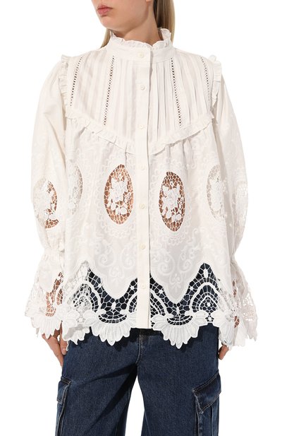 Хлопковая блузка LUG VON SIGA, арт. LVSPFHS2023211, фото 3