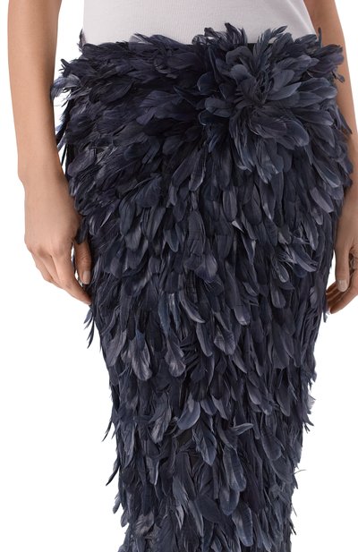 Юбка с отделкой перьями THE ATTICO, арт. 260WCS00308/EMB022RA, фото 5