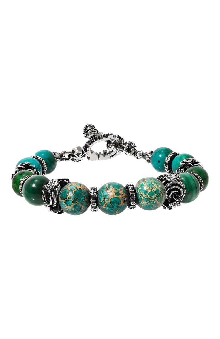 Мужской браслет ангелы и демоны GL JEWELRY зеленого цвета, арт. PB078 | Фото 1 (Региональные ограничения белый список (Axapta Mercury): Не проставлено; Нос: Не проставлено; Материал: Серебро, Камень)