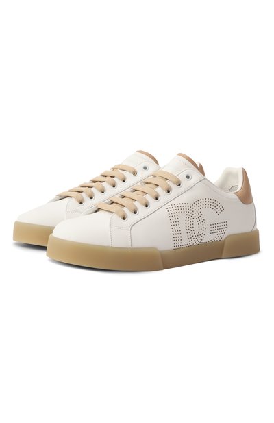 Мужские кожаные кеды portofino DOLCE & GABBANA, арт. CS2277/A9U73