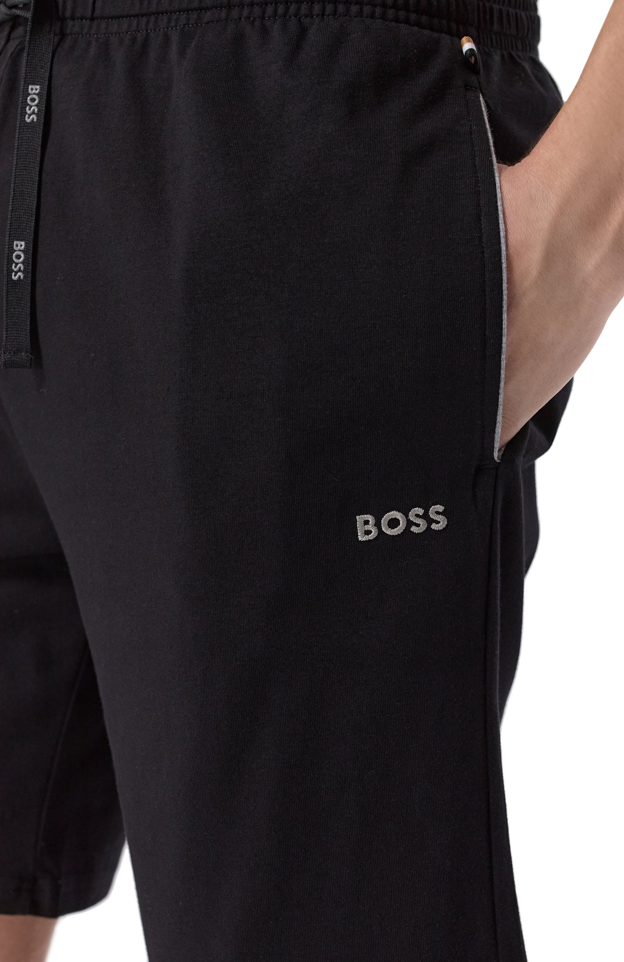 Хлопковые шорты BOSS черного цвета по цене 5995 руб., арт. 50515367, фото 5 Хлопковые шорты BOSS, арт. 50515367, фото 5