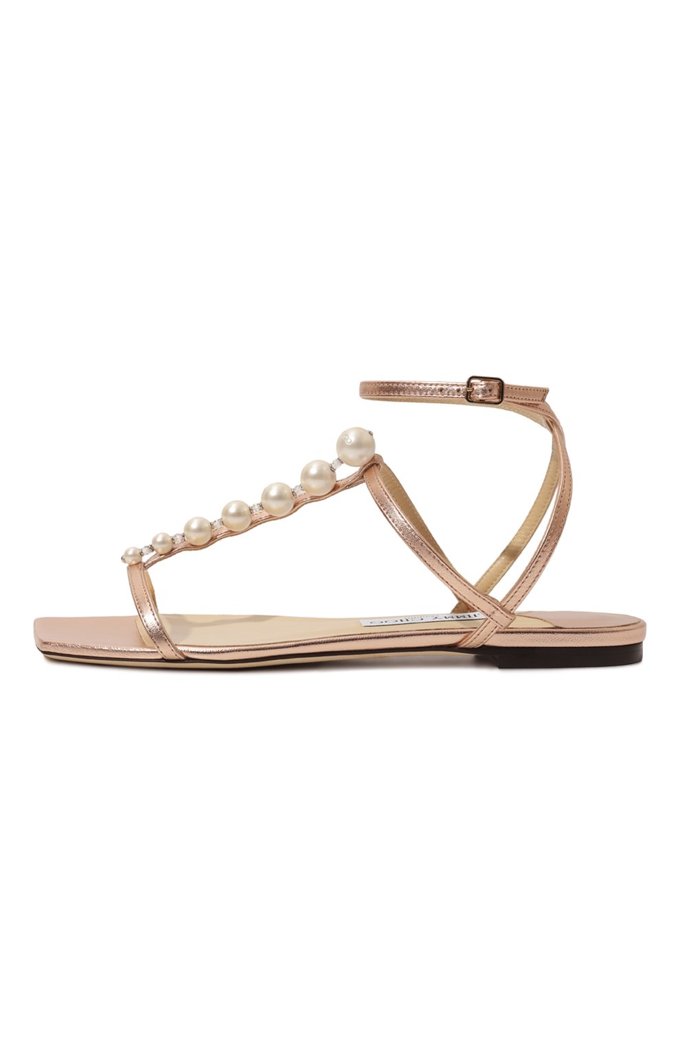 Кожаные сандалии amari JIMMY CHOO, арт. AMARI FLAT/AZM, фото 4