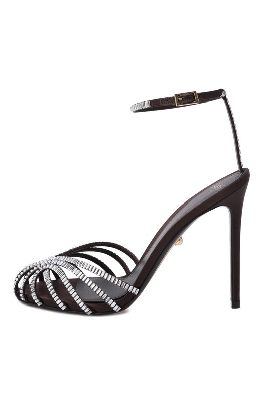 Атласные босоножки Penelope 110 Alevi Milano L26SC015.U.0222X09/SATIN Серебряный  L26SC015.U.0222X09/SATIN Фото 4