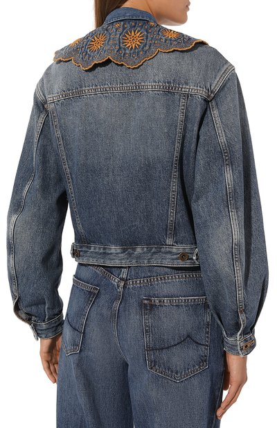 Джинсовая куртка JACOB COHEN синего цвета по цене 98100 руб., арт. V H 029 81 T 162A/380F, фото 4 Джинсовая куртка JACOB COHEN, арт. V H 029 81 T 162A/380F, фото 4