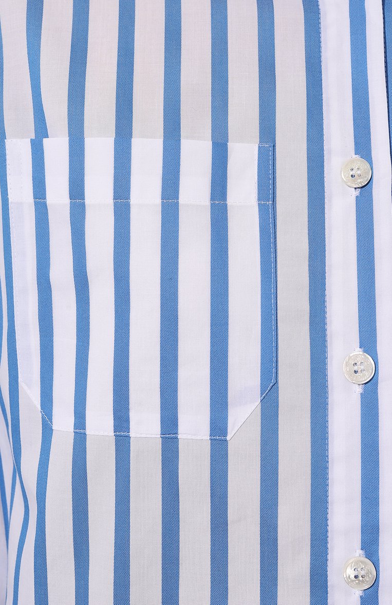 Женская хлопковая сорочка DEREK ROSE белого цвета, арт. 1523-CAPR023 | Фото 5 (Материал сплава: Проставлено; Нос: Не проставлено; Материал внешний: Хлопок)