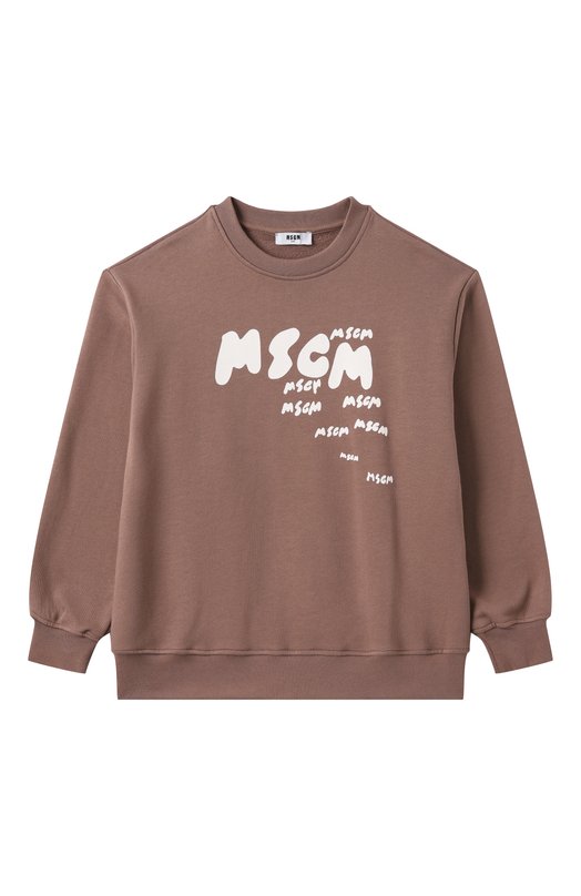 

Хлопковый свитшот MSGM kids, Коричневый
