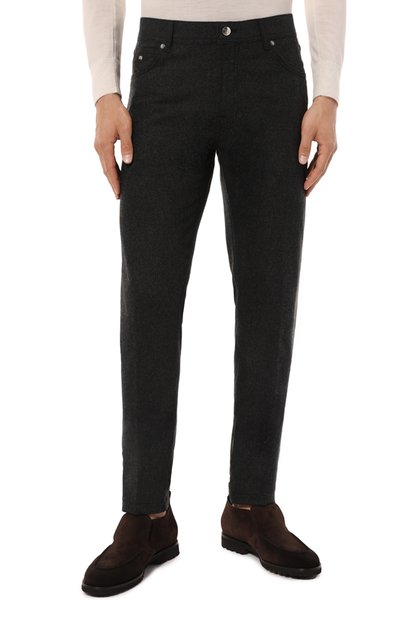 Брюки из шерсти и кашемира MARCO PESCAROLO темно-серого цвета по цене 61550 руб., арт. NERAN0M/5029, фото 3 Брюки из шерсти и кашемира MARCO PESCAROLO, арт. NERAN0M/5029, фото 3