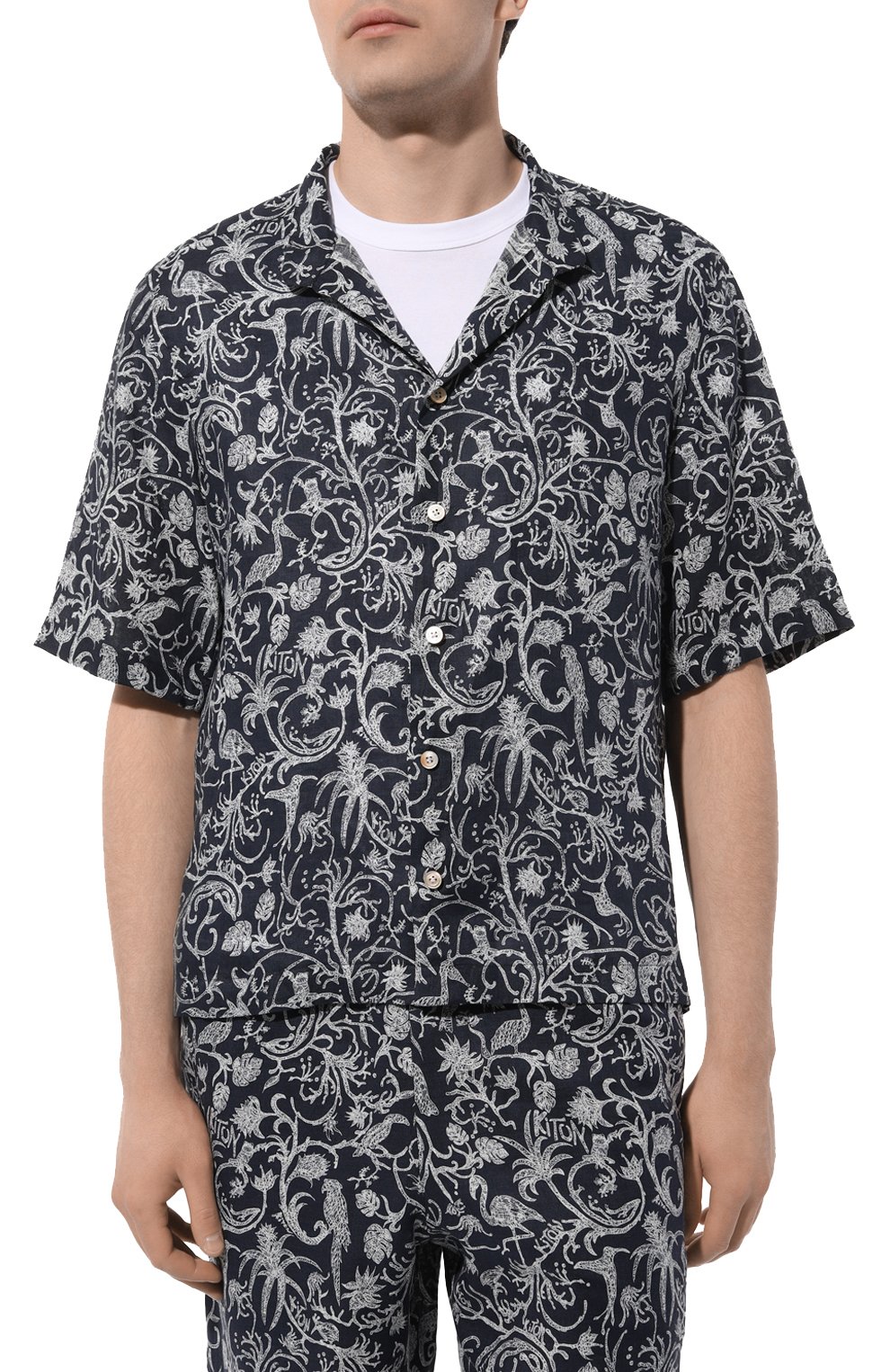 Льняная рубашка KITON, арт. UMC024H08902, фото 3