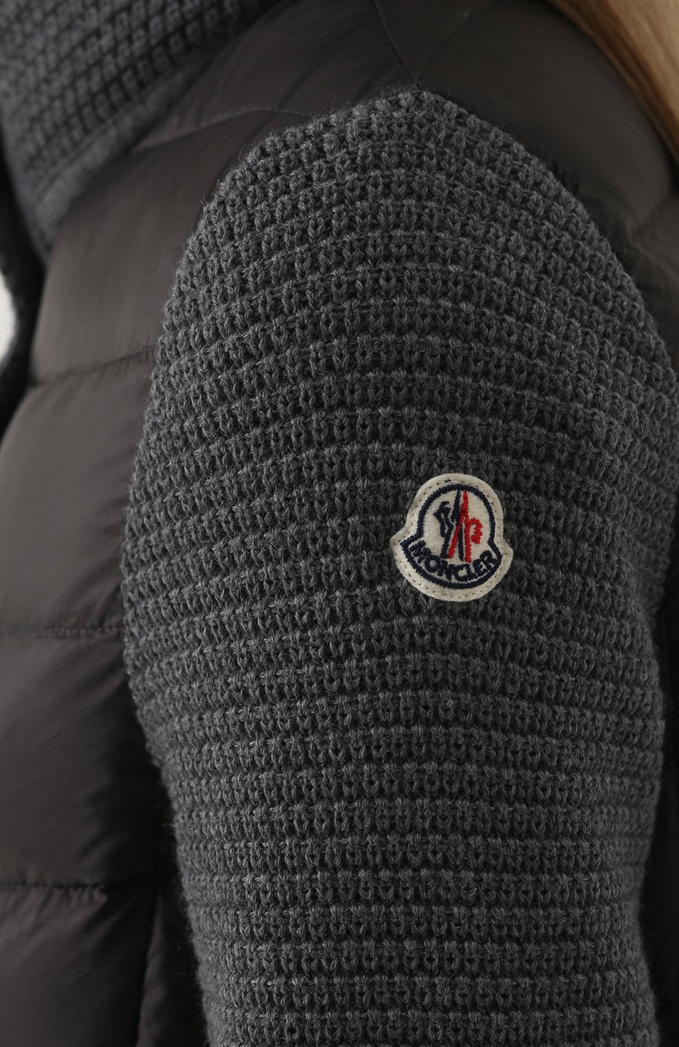 Пуховик с шерстяными рукавами MONCLER, арт. C2-093-94534-00-98124, фото 5