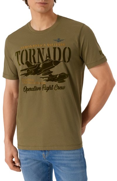 Хлопковая футболка AERONAUTICA MILITARE, арт. 251TS2405J641, фото 3