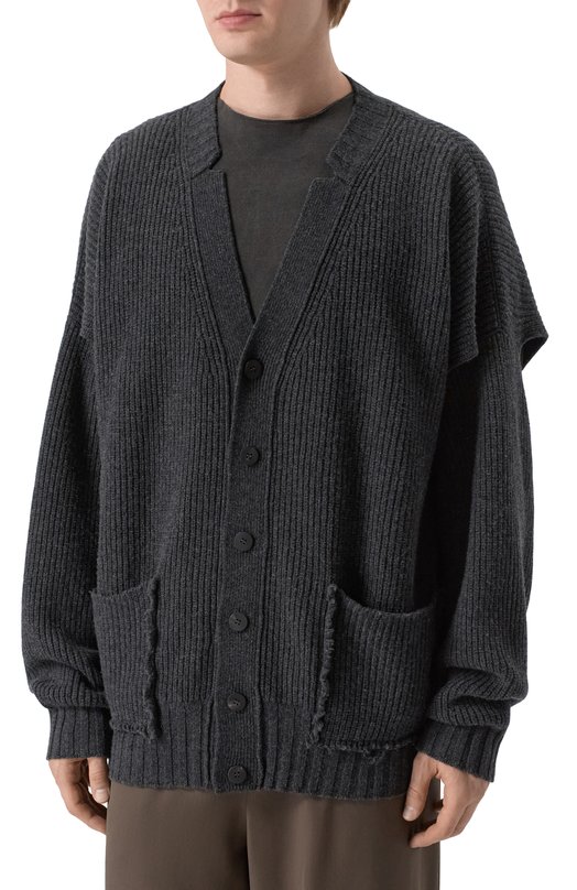 Кардиган из кашемира и шерсти Isabel Benenato UK41S26 Серый  UK41S26 Фото 3