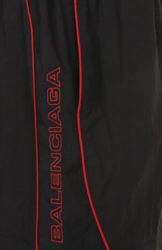 Мужские шорты BALENCIAGA черного цвета, арт. 814568/TR032 | Фото 6 (Принт: Без принта; Случай: Повседневный; Длина Шорты М: До колена; Стили: Спорт-шик; Материал внешний: Синтетический материал)