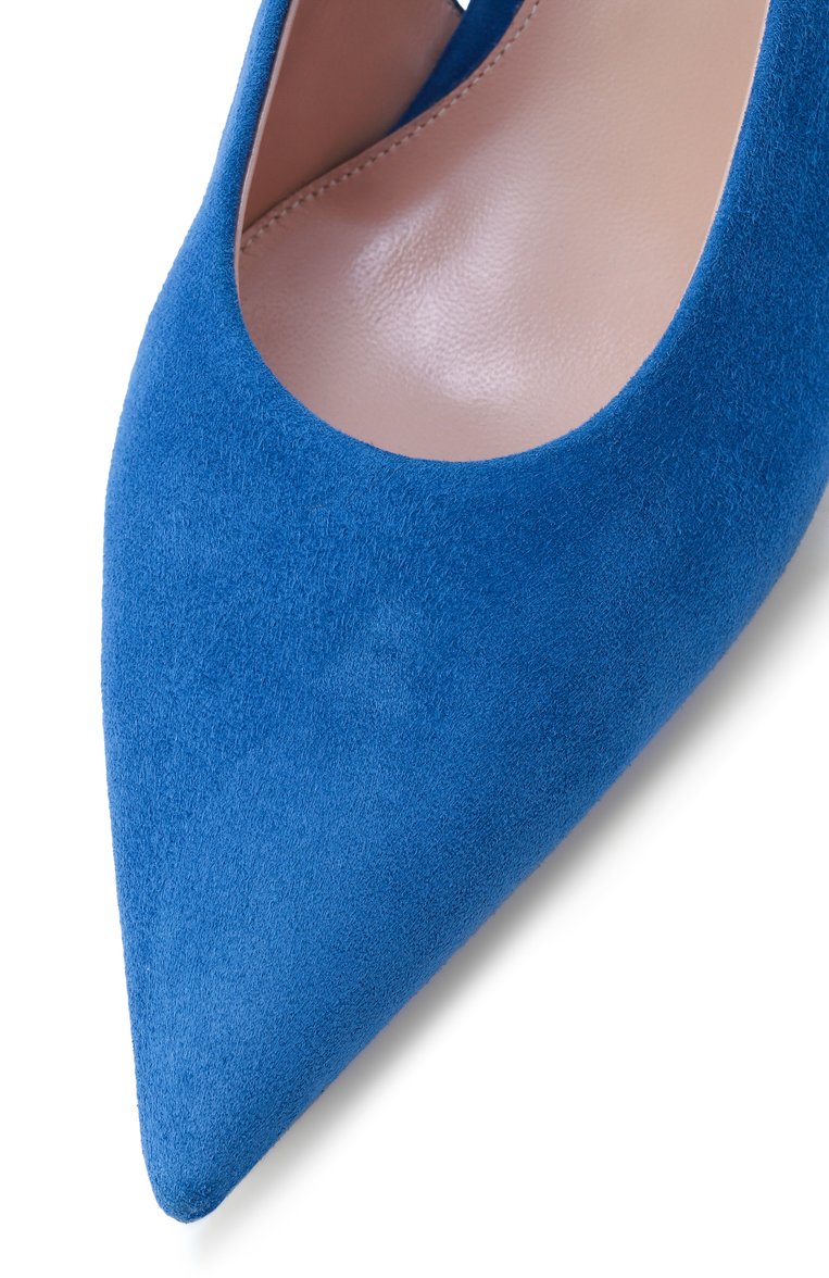 Женские замшевые туфли robbie sling 55 GIANVITO ROSSI синего цвета, арт. G95538.55RIC.CAMRI0X | Фото 7 (Материал внутренний: Натуральная кожа; Материал внешний: Натуральная кожа, Замша; Подошва: Плоская; Каблук высота: Средний; Каблук тип: Шпилька; Женское Кросс-КТ: Слингбэки)