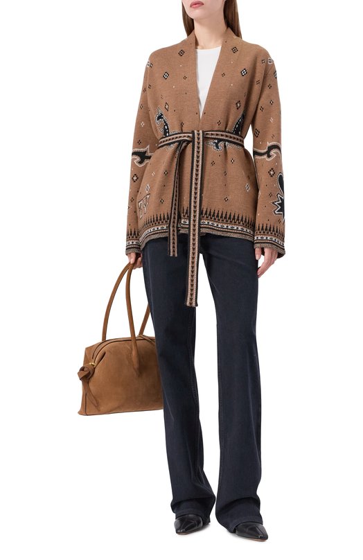 Шерстяной кардиган Zadig and Voltaire KWCA01638 Бежевый  KWCA01638 Фото 2