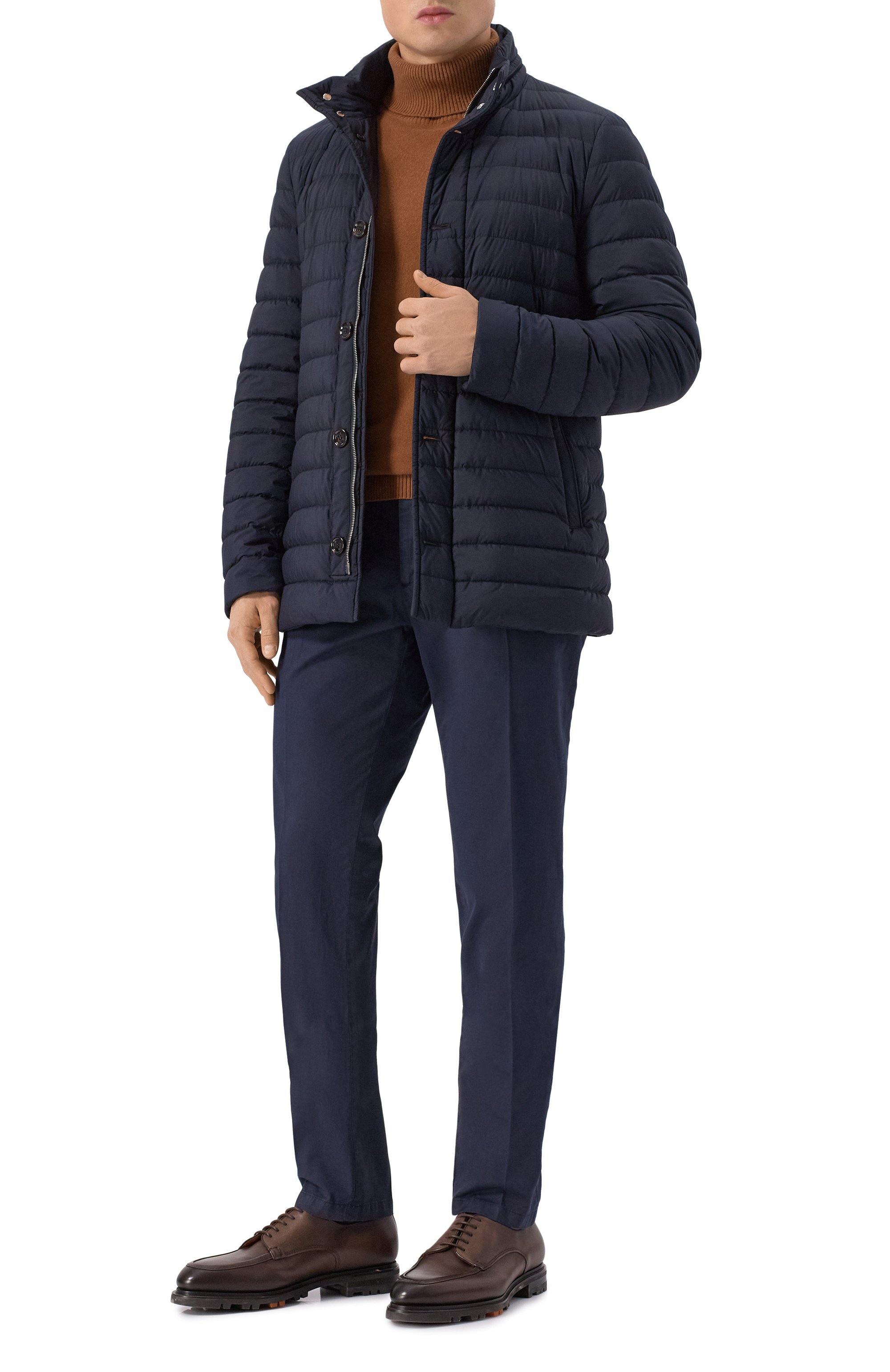 Хлопковые брюки BOGLIOLI темно-синего цвета по цене 39950 руб., арт. 80882Q/SB5753, фото 2 Хлопковые брюки BOGLIOLI, арт. 80882Q/SB5753, фото 2