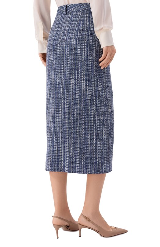 Твидовая юбка Kiton D61212K0934G Синий  D61212K0934G Фото 4