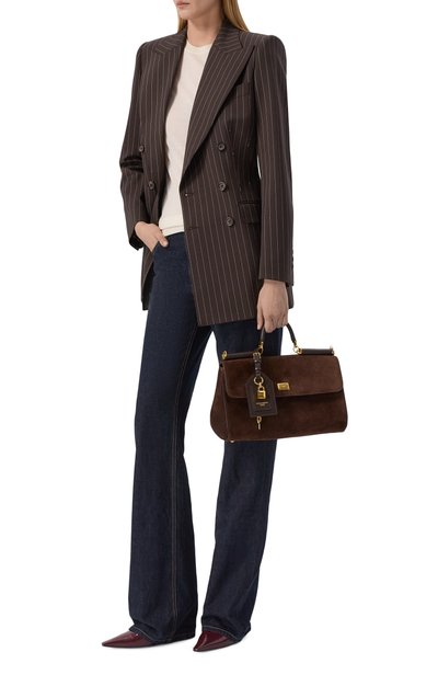 Сумка my sicily DOLCE & GABBANA темно-коричневого цвета по цене 313500 руб., арт. BB7782/B0903, фото 3 Сумка my sicily DOLCE & GABBANA, арт. BB7782/B0903, фото 3