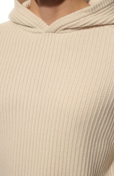 Шерстяное худи BOSS кремового цвета по цене 29500 руб., арт. 50477349, фото 5 Шерстяное худи BOSS, арт. 50477349, фото 5