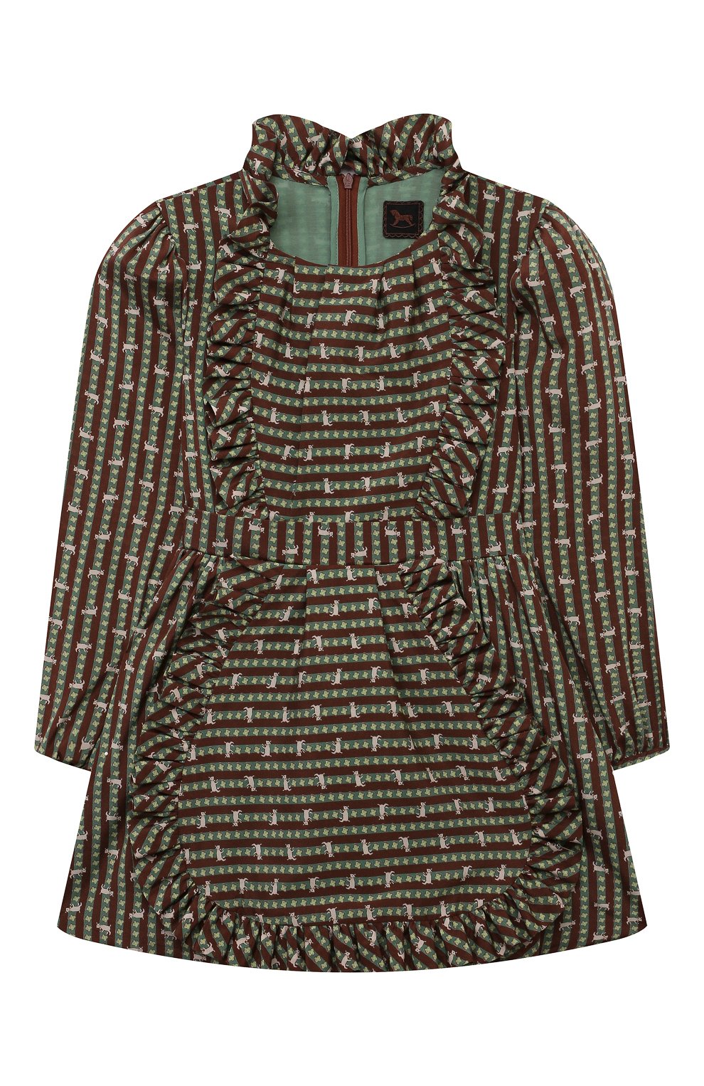 Комплект из платья и шорт ULYANA SERGEENKO коричневого цвета по цене 115000 руб., арт. ABC001KD23P (0311Б23), фото 2 Комплект из платья и шорт ULYANA SERGEENKO, арт. ABC001KD23P (0311Б23), фото 2