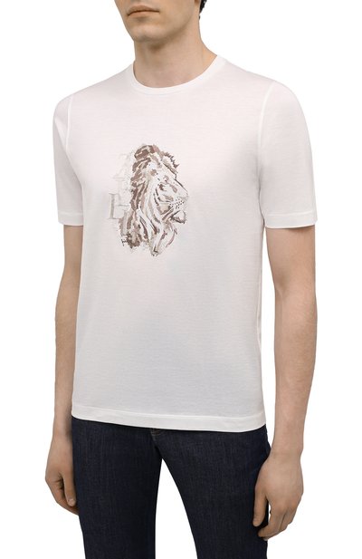 Хлопковая футболка ZILLI, арт. MEV-NT280-LY0N1/MC01, фото 3