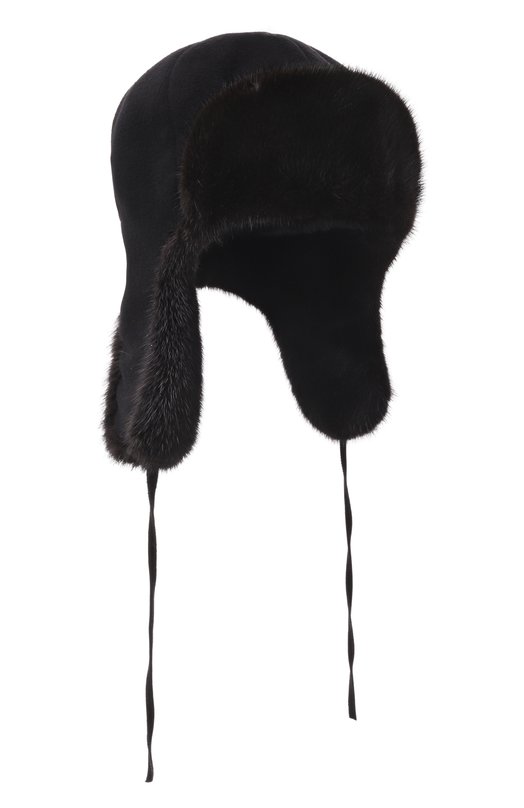 Шапка-ушанка Бруклин с мехом норки FurLand 0130910010059600048 Чёрный 0130910010059600048