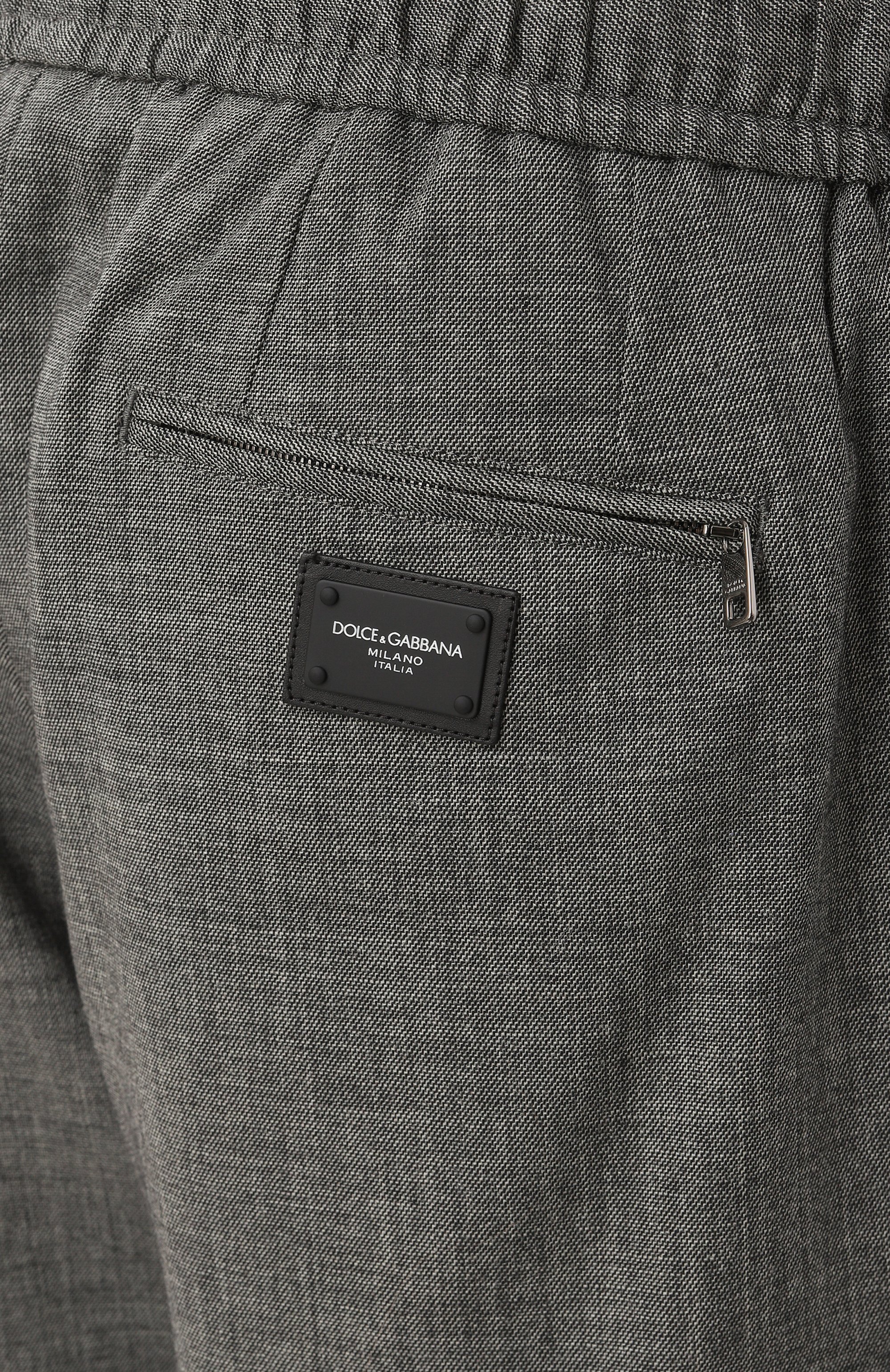 Брюки из шерсти и хлопка DOLCE & GABBANA, арт. GYACET/GI585, фото 6