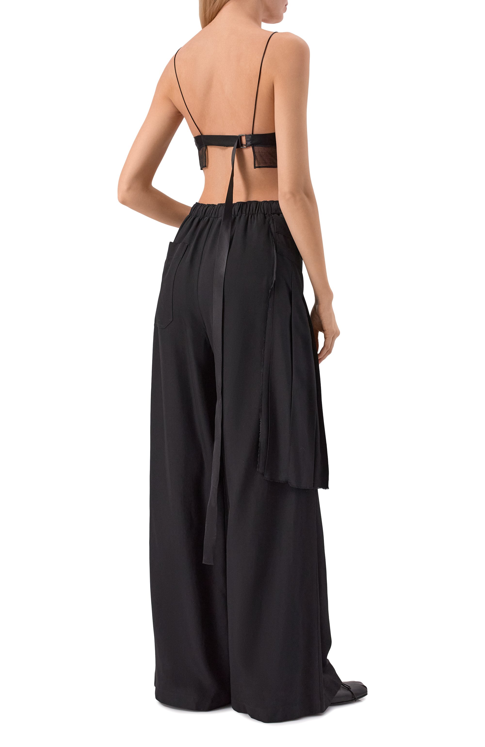 Шелковый топ ANN DEMEULEMEESTER черного цвета по цене 61400 руб., арт. B0012716/FA134, фото 4 Шелковый топ ANN DEMEULEMEESTER, арт. B0012716/FA134, фото 4