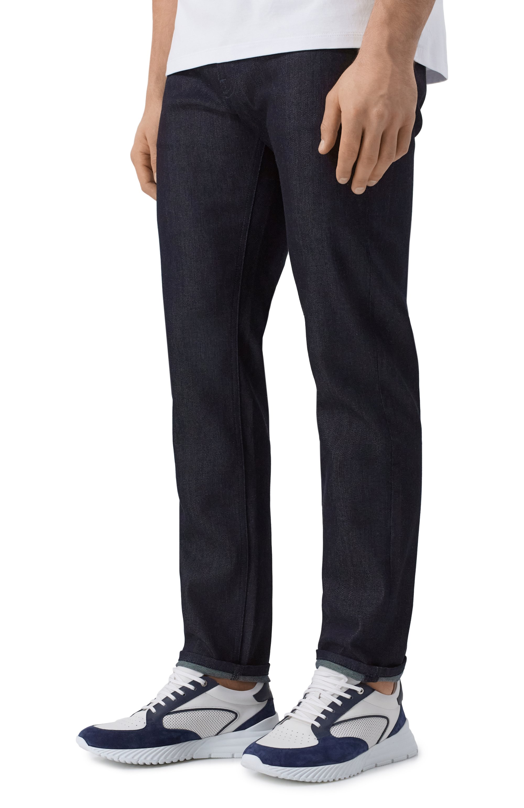 Кожаные кроссовки STEFANO RICCI синего цвета по цене 157500 руб., арт. UF689G5246/SDPWY, фото 3 Кожаные кроссовки STEFANO RICCI, арт. UF689G5246/SDPWY, фото 3