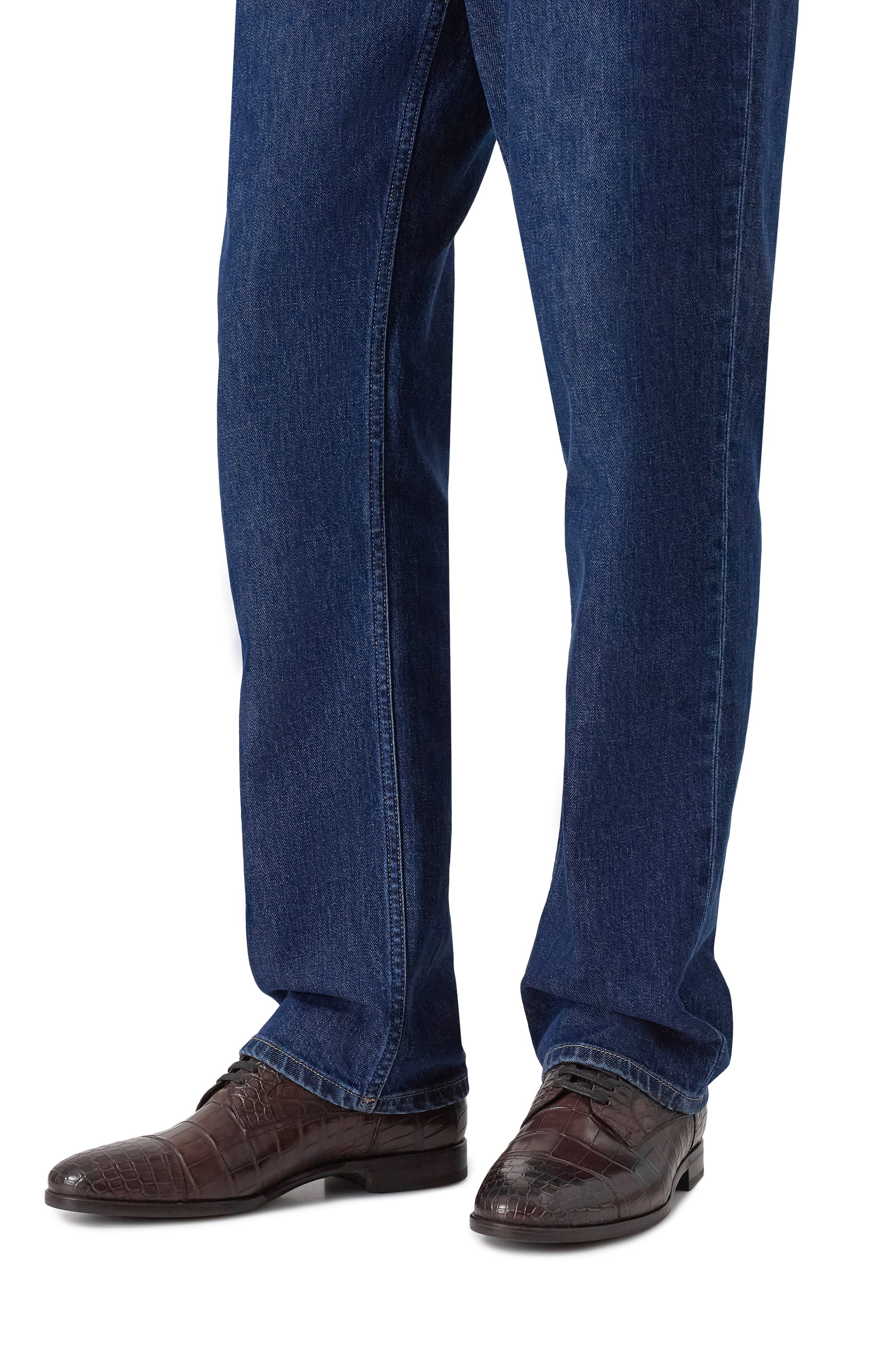 Дерби из кожи крокодила ZILLI темно-коричневого цвета по цене 614000 руб., арт. A024/003/CNIL, фото 3 Дерби из кожи крокодила ZILLI, арт. A024/003/CNIL, фото 3