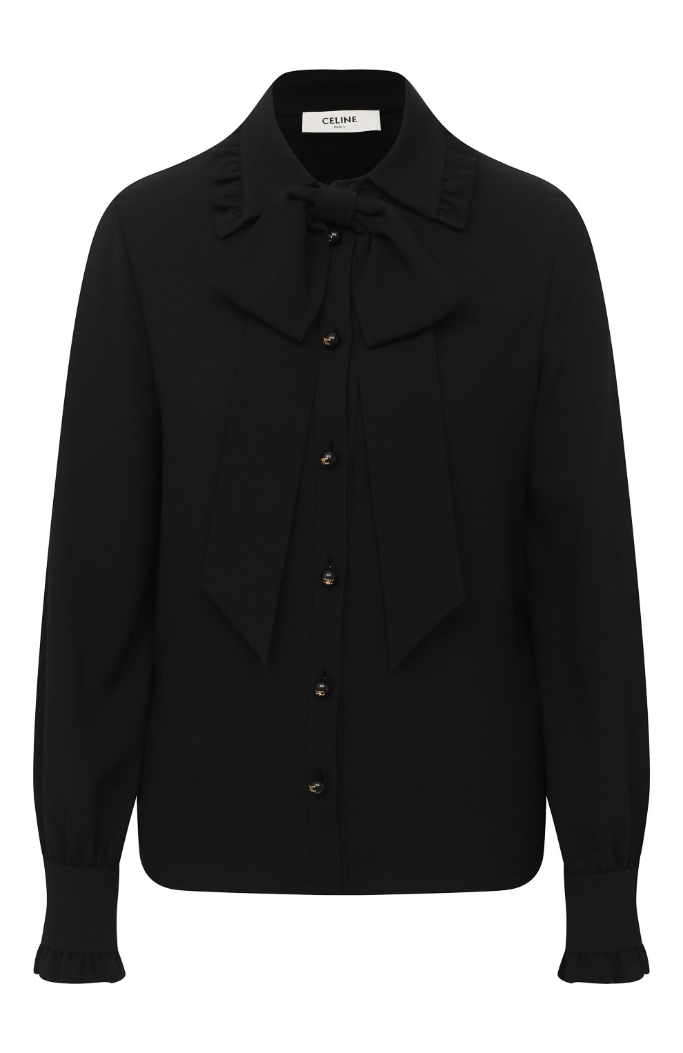 Блузка CELINE черного цвета по цене 170500 руб., арт. 2B395865C, фото 1 Блузка CELINE, арт. 2B395865C, фото 1