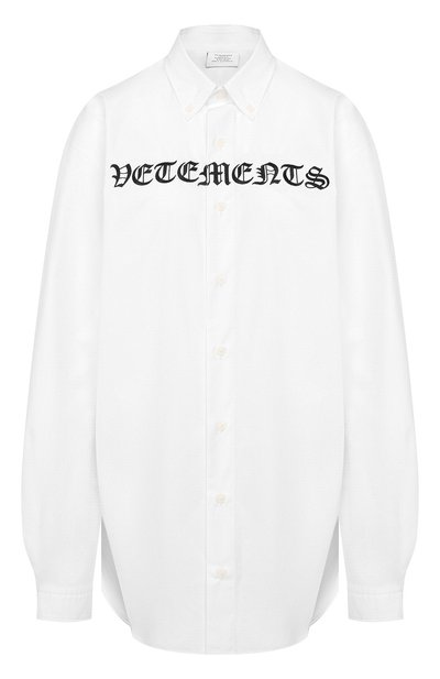 Женская хлопковая рубашка VETEMENTS, арт. SS20SH285 1006/W/WHITE