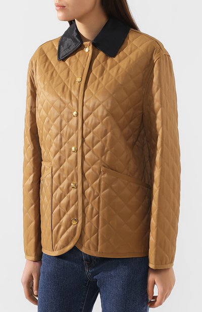 Стеганая куртка BURBERRY бежевого цвета по цене 99500 руб., арт. 8007019, фото 3 Стеганая куртка BURBERRY, арт. 8007019, фото 3