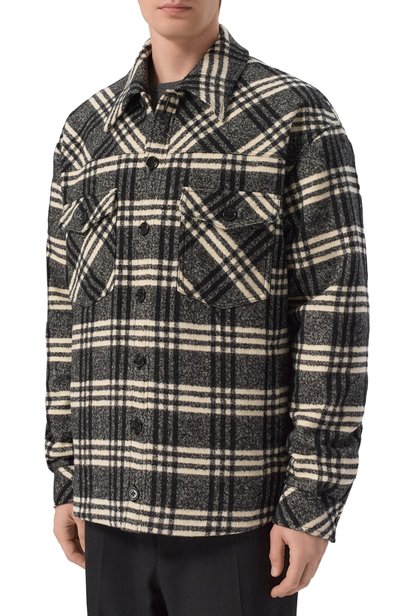 Шерстяная куртка-рубашка DOLCE & GABBANA темно-серого цвета по цене 329500 руб., арт. G9CKYT/FQZAK, фото 3 Шерстяная куртка-рубашка DOLCE & GABBANA, арт. G9CKYT/FQZAK, фото 3