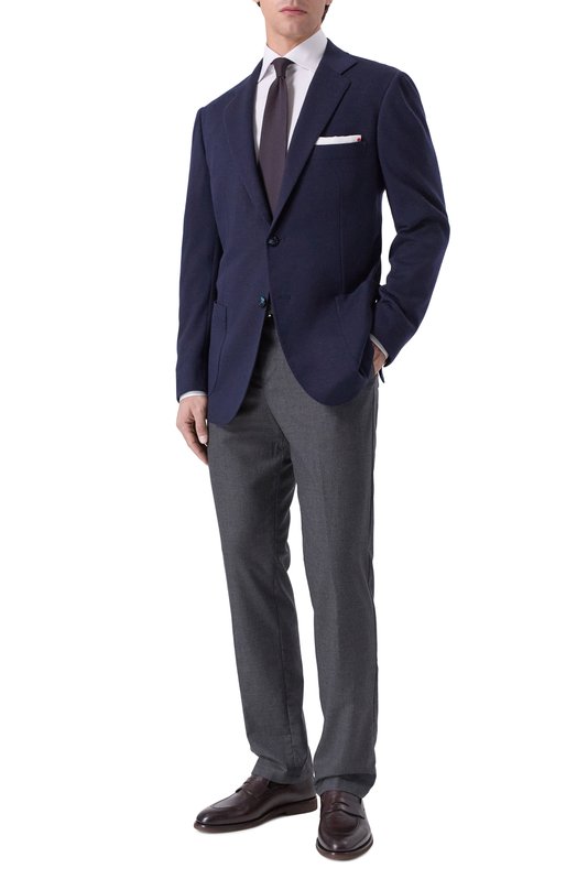 Кашемировый пиджак Kiton UG81K0150G06 Синий  UG81K0150G06 Фото 2
