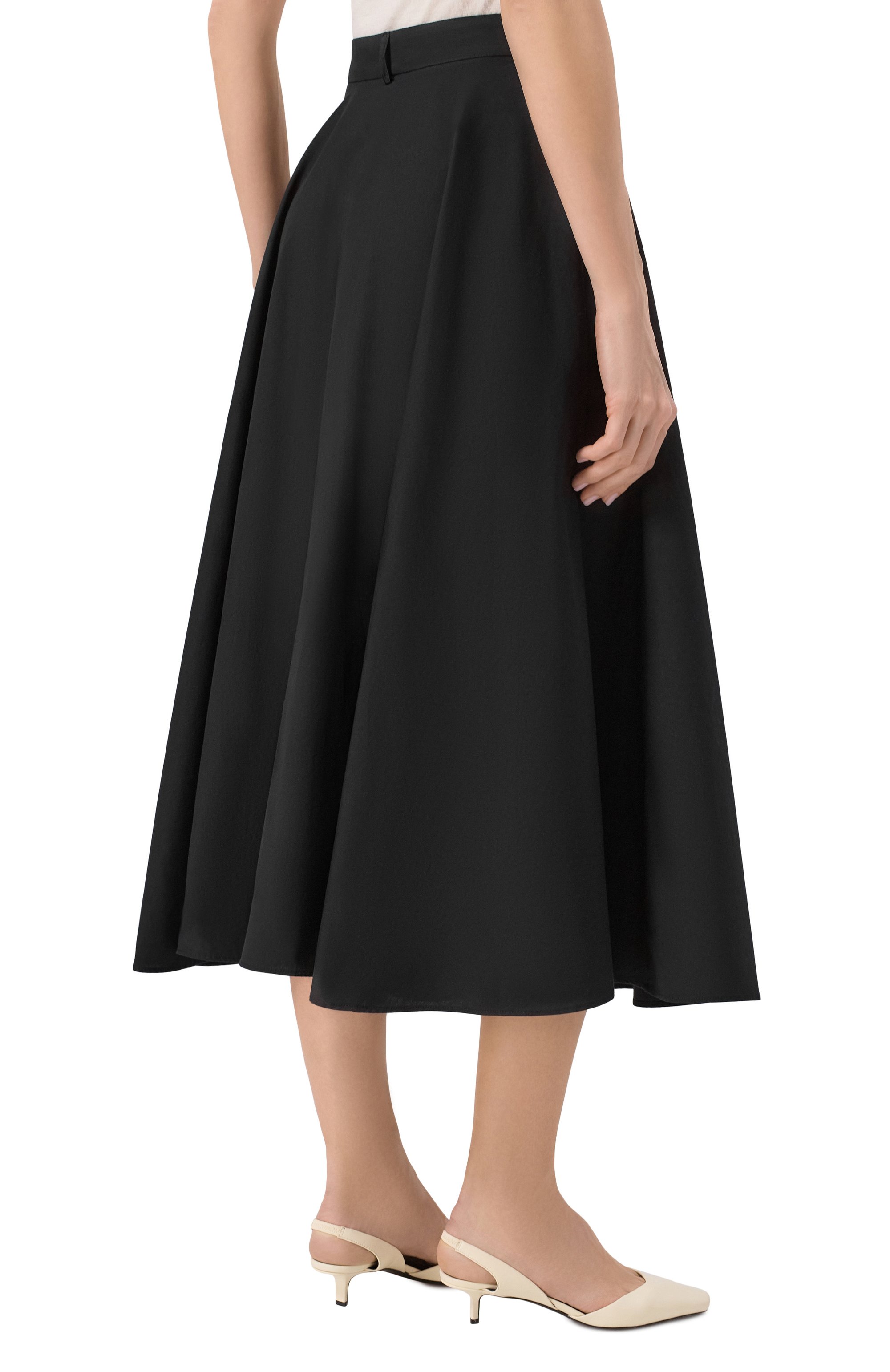 Хлопковая юбка OFFICINE GENERALE черного цвета по цене 38050 руб., арт. S26WSKT154, фото 4 Хлопковая юбка OFFICINE GENERALE, арт. S26WSKT154, фото 4