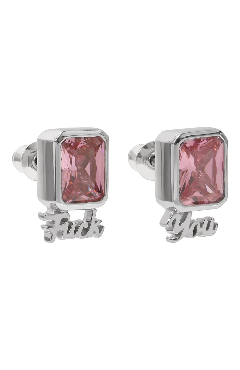 Серьги LEVASHOVAELAGINA розового цвета по цене 15000 руб., арт. fuck you/ea, фото 3 Серьги LEVASHOVAELAGINA, арт. fuck you/ea, фото 3